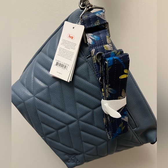 lug Handbags - lug Flare XL Vegan Leather in Slate Blue